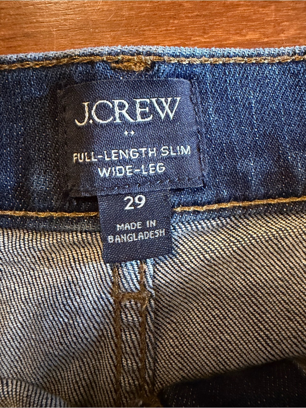 J. Crew Women Full length Slim Wide-Leg high rise Jeans w/ Patch Pockets Size 29 - Picture 9 of 12